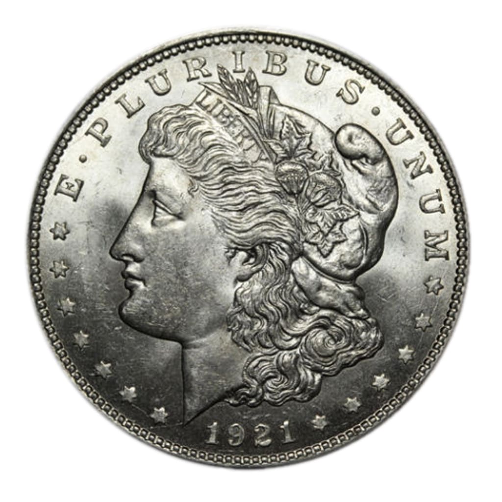 1921 90% Silver Morgan Dollar Brilliant Uncirculated