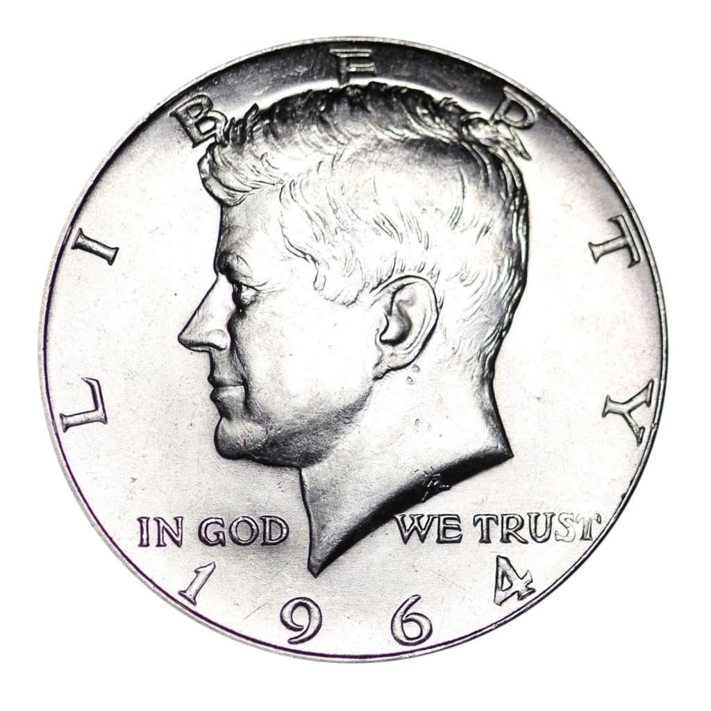 1964 JFK Kennedy Half Dollar Brilliant Uncirculated BU $1 Face - Two Coins