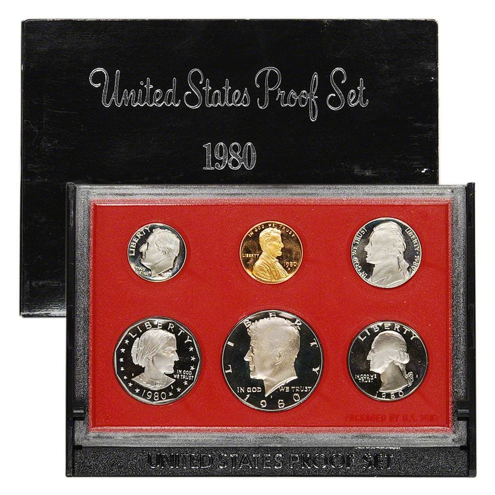 1980 Proof Set - 6 Coin Set