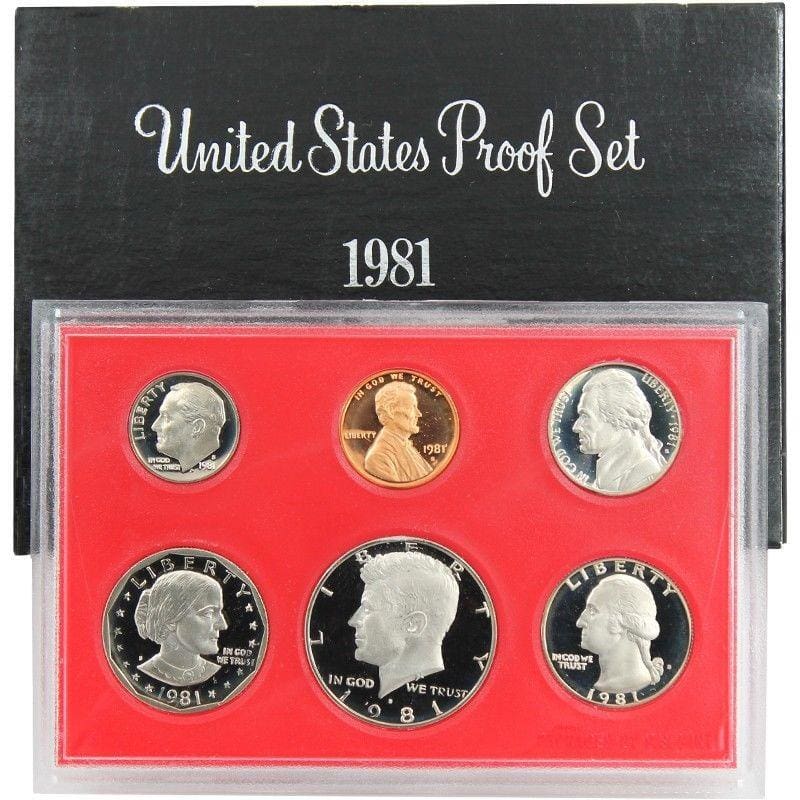 1981 Proof Set - 6 Coin Set