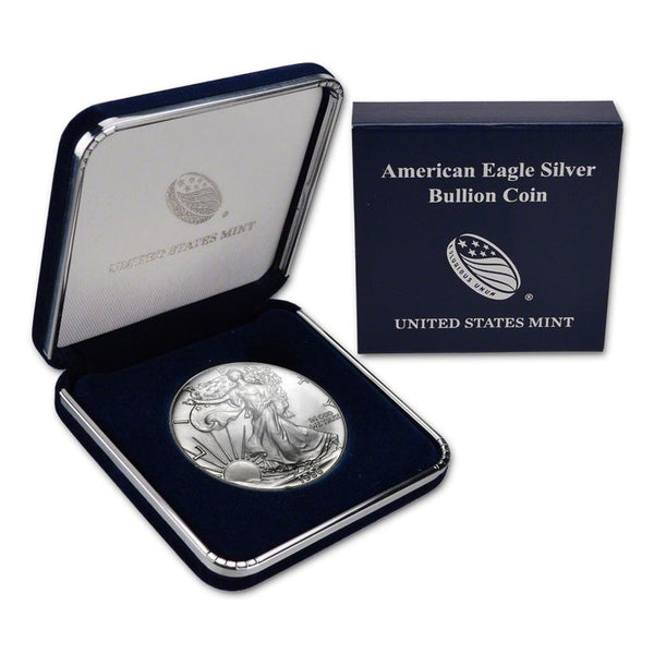 1986 $1 American Silver Eagle BU In US Mint Gift Box – Great American Coin  Company®