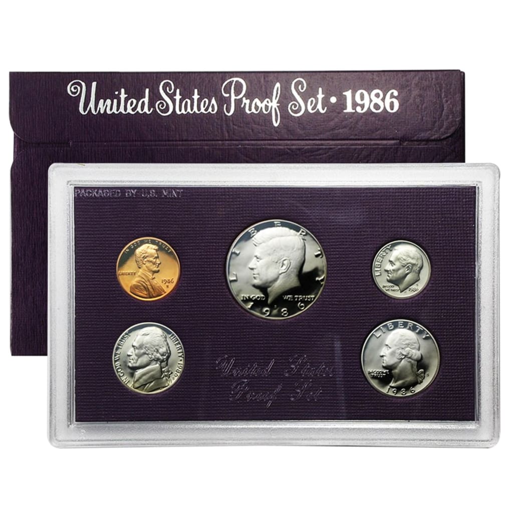 1986 Proof Set - 5 Coin Set