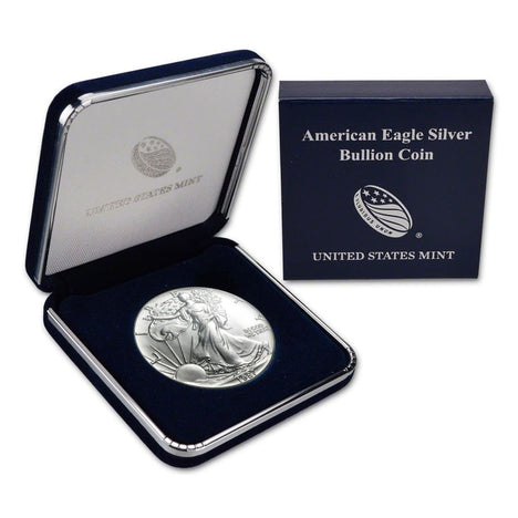 1987 $1 American Silver Eagles BU In US Mint Gift Box