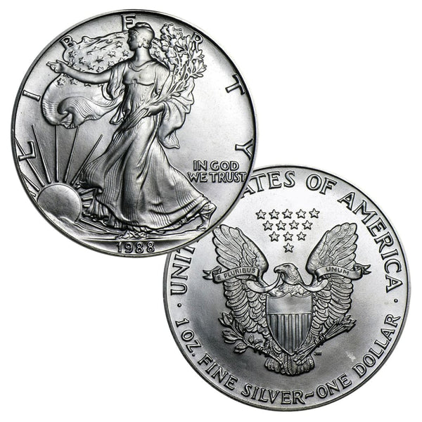 1988 American Silver Eagle - .999 Fine Silver 1 Troy Ounce – Great American  Coin Company®