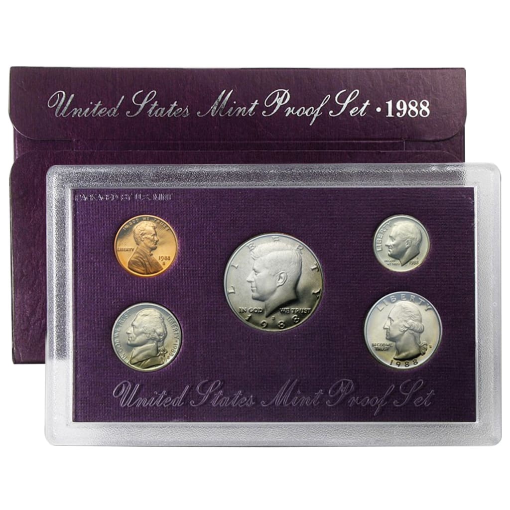 1988 Proof Set - 5 Coin Set