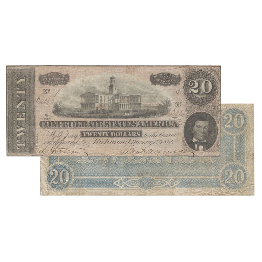 $20 - 1864 Confederate States of America (CSA) Note - Very Good