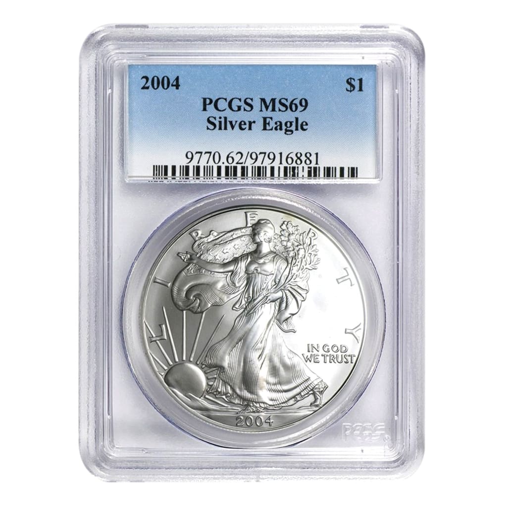 2004 $1 American Silver Eagle MS69 PCGS – Great American Coin Company®