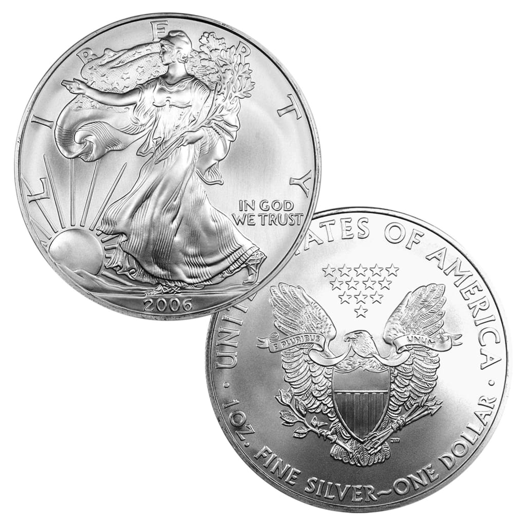 2006 $1 American Silver Eagles BU In US Mint Gift Box