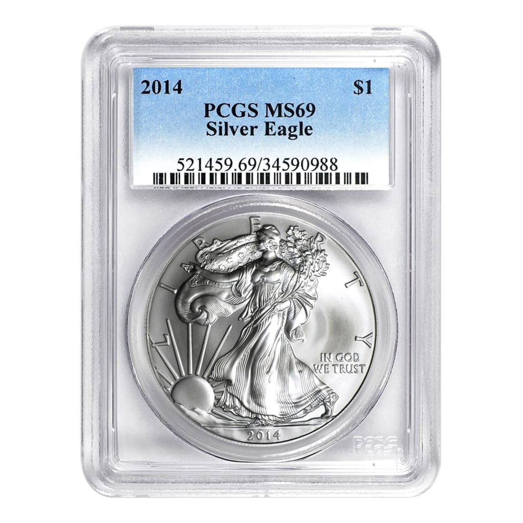 2014 $1 American Silver Eagle MS69 PCGS