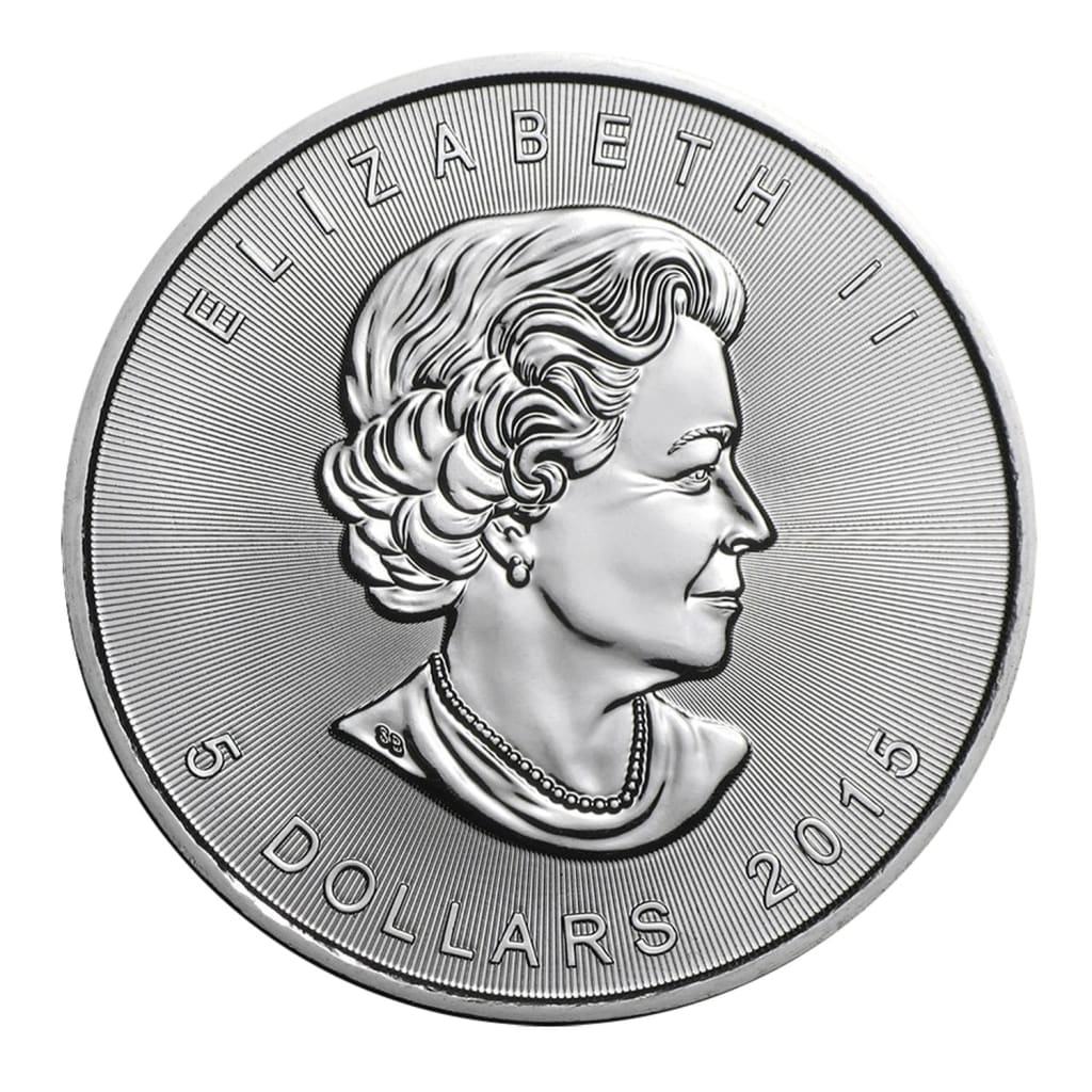 2015 $5 Canadian Maple Leaf - 1 Troy Ounce .9999 Silver BU