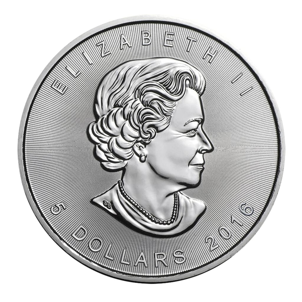 2016 $5 Canadian Maple Leaf - 1 Troy Ounce .9999 Silver BU