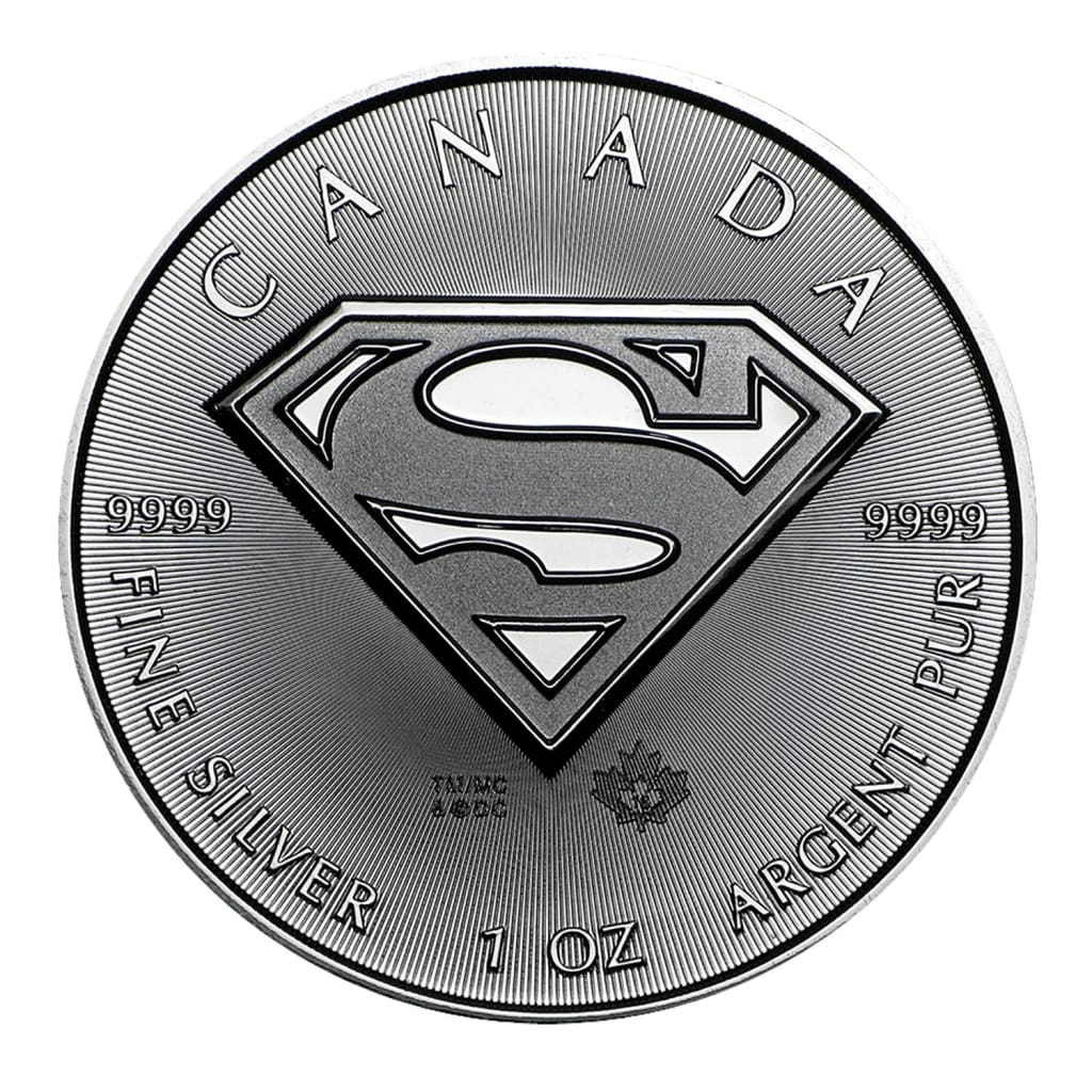 2016 $5 Canadian Maple Leaf BU Superman Design