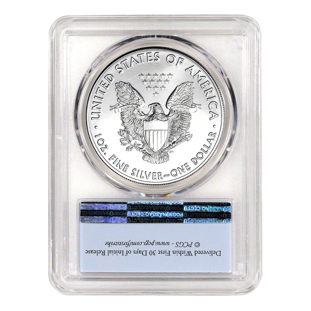 2017 $1 American Silver Eagle MS69 PCGS - First Strike back