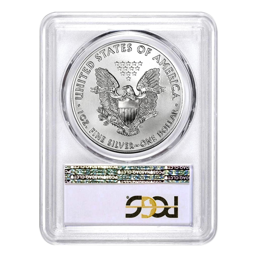 2017 $1 American Silver Eagle MS69 PCGS back