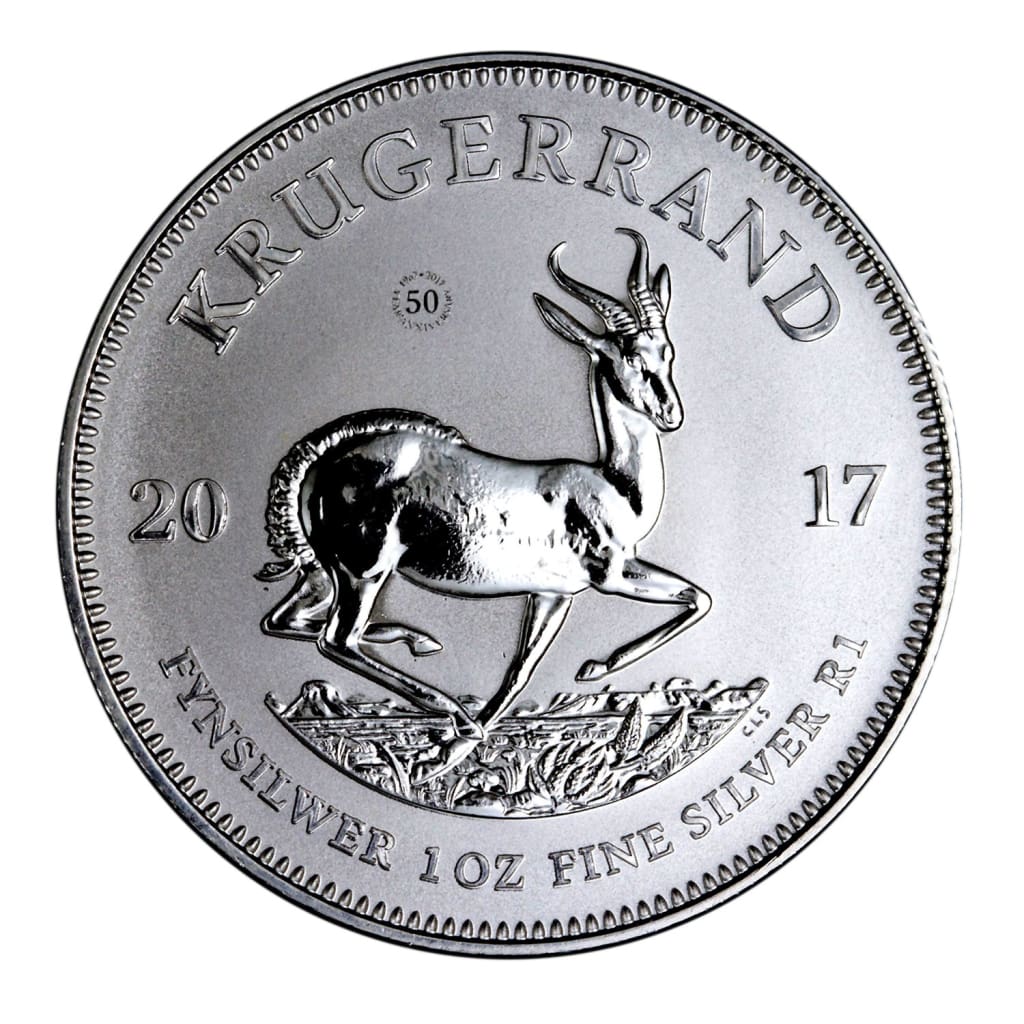 2017 South Africa Krugerrand 1 oz .999 Silver - 50th Anniversary