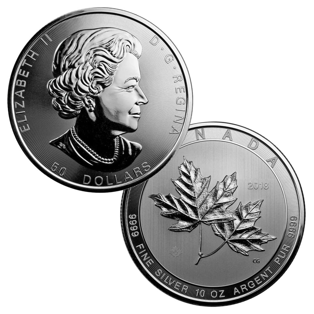 2018 10 Oz .9999 Silver $50 Magnificent Maple