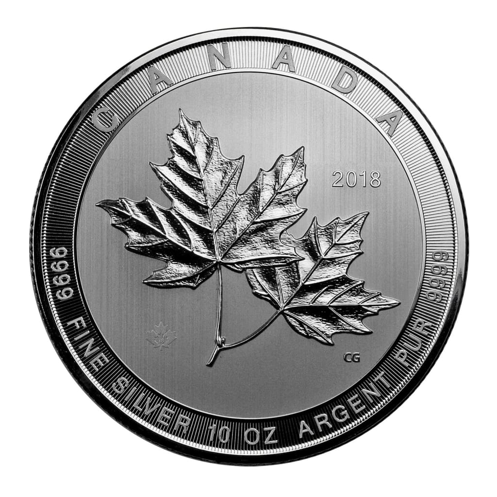 2018 10 Oz .9999 Silver $50 Magnificent Maple