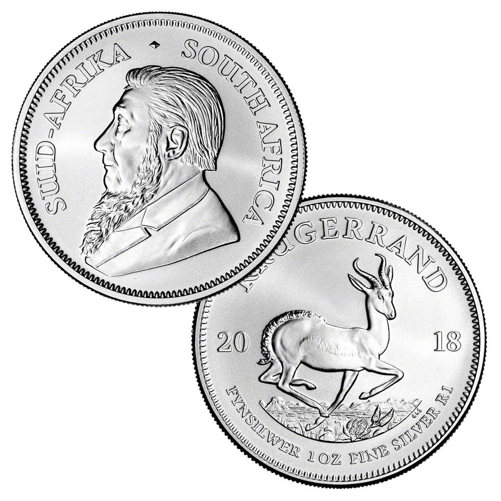 2018 South Africa .999 Silver Krugerrand 1 oz - 1 Rand