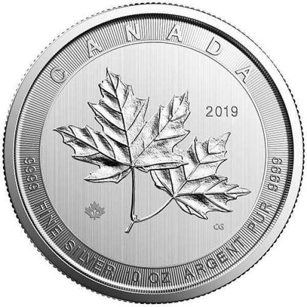 2019 10 Oz .9999 Silver $50 Magnificent Maple Leaf BU