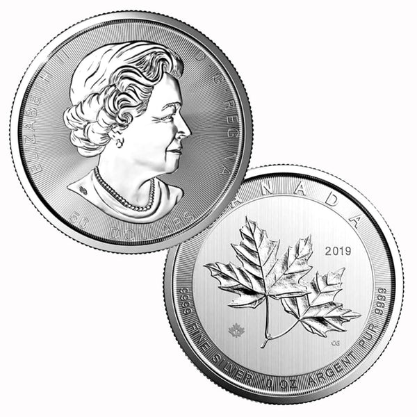 1998年 CANADIAN MINT 10th Anniversary カナディアンミント カナダ 50ドル メープル銀貨 メイプル銀貨 10oz ( 10オンス) 重さ：約311g - 貨幣