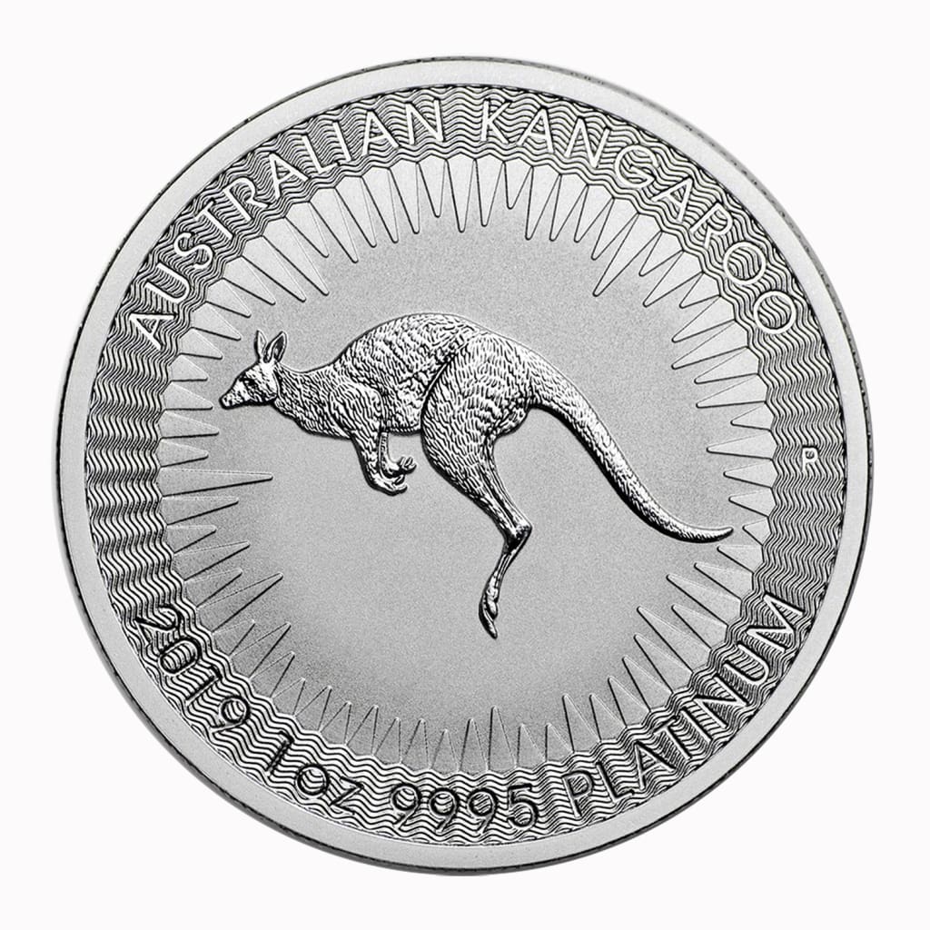 2019 1oz .9995 Platinum $100 Australian Kangaroo BU