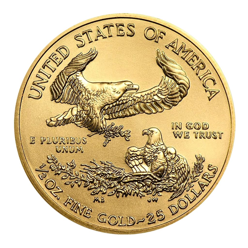 2019 $25 Gold American Eagle 1/2 Ounce Brilliant Uncirculated BU