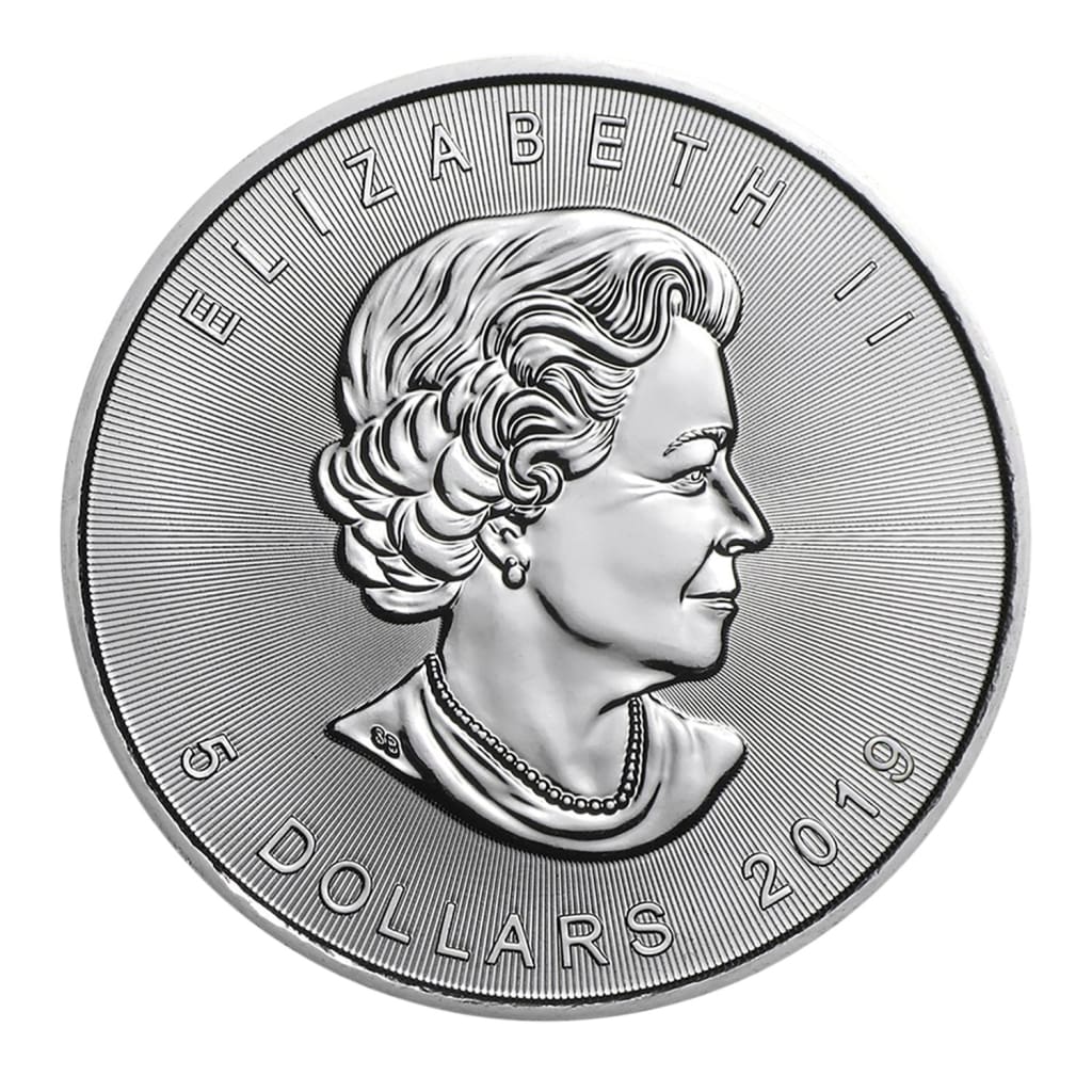 2019 $5 Canadian Maple Leaf - 1 Troy Ounce .9999 Silver BU