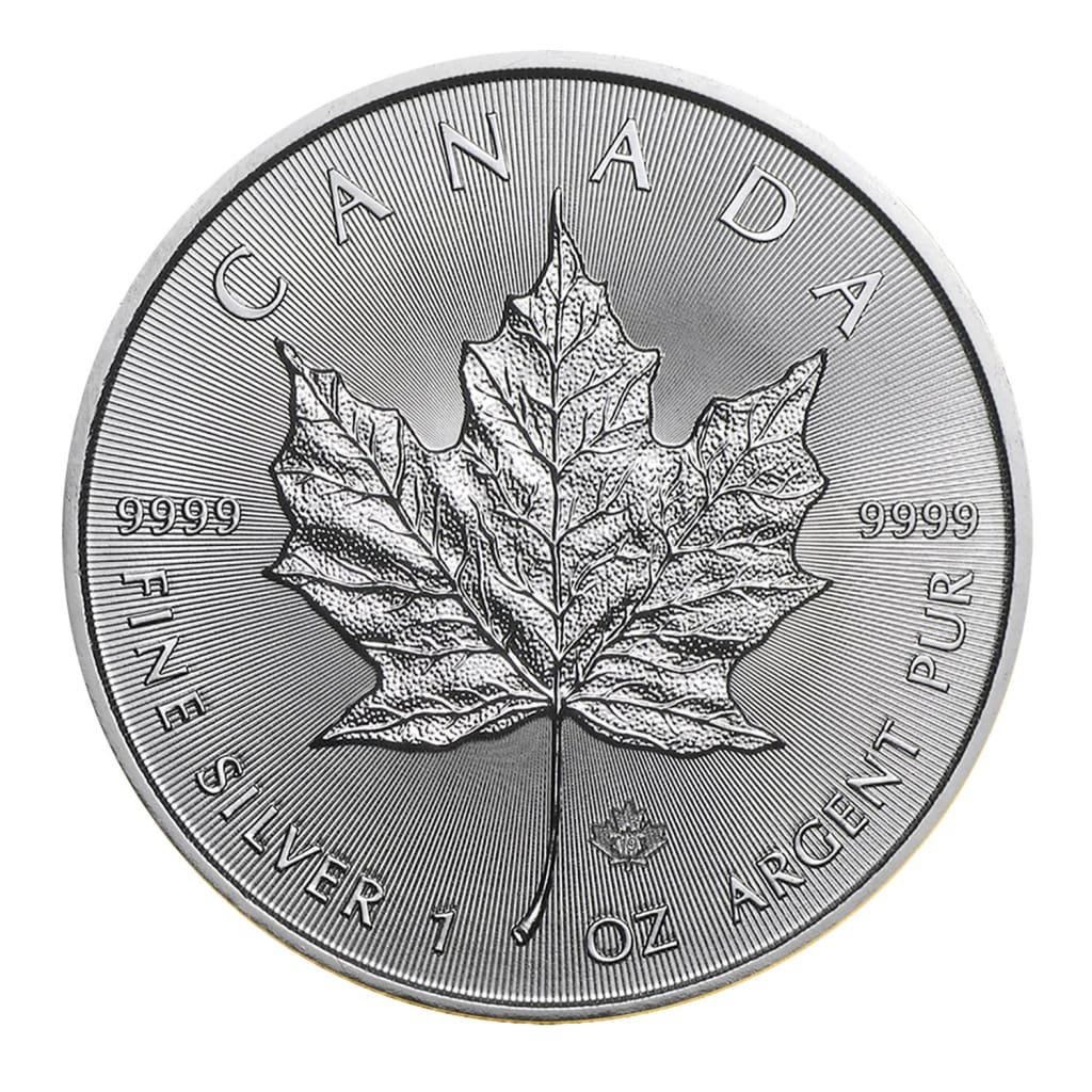 2019 $5 Canadian Maple Leaf - 1 Troy Ounce .9999 Silver BU