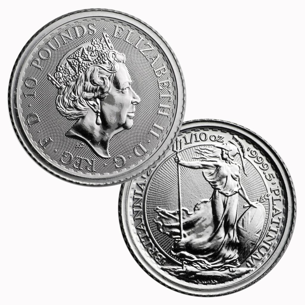 2019 Great Britain £10 Platinum Britannia 1/10 oz .9995 BU