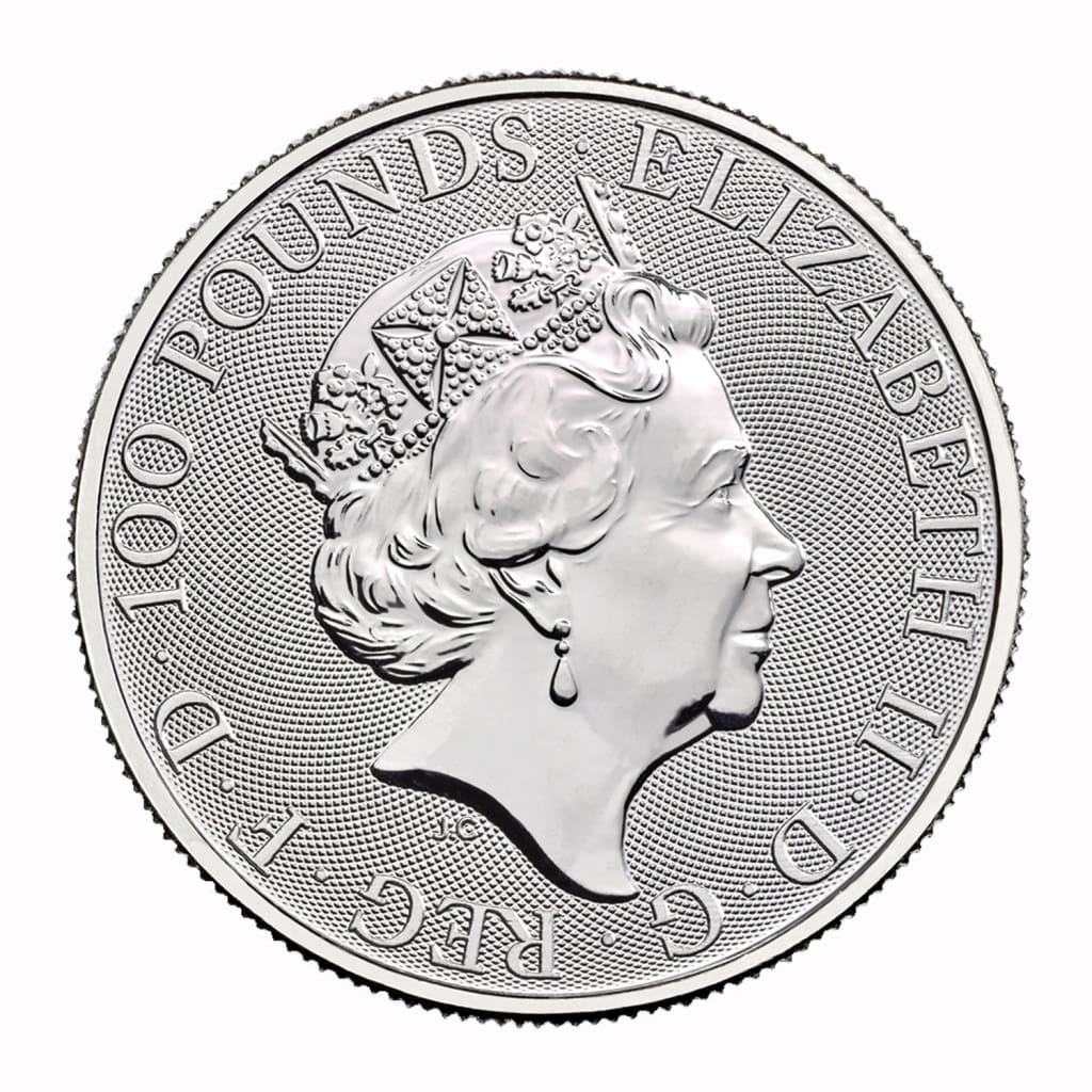 2019 Great Britain £100 1oz .9995 Platinum Britannia Queens Beasts The Bull