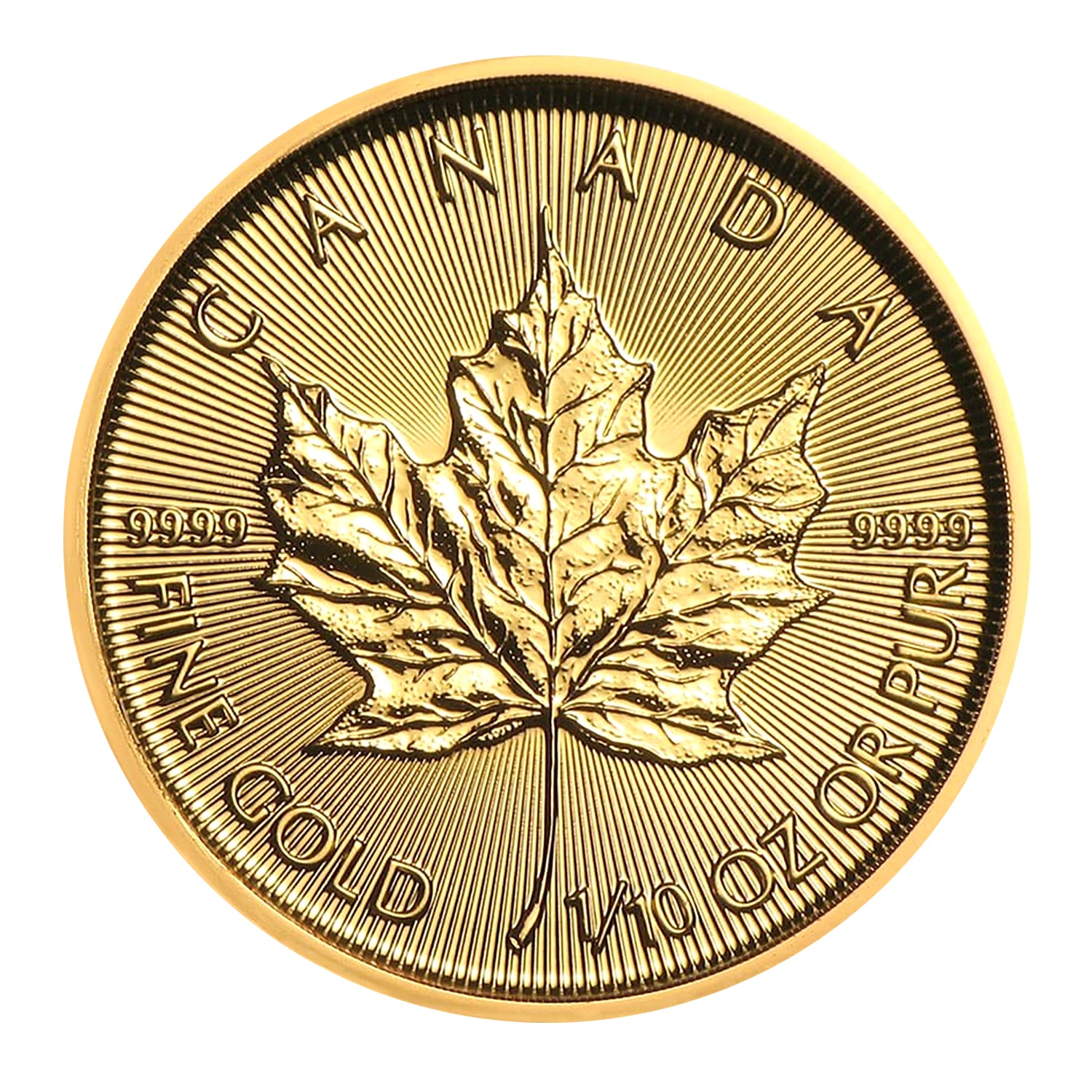 2020 $5 Canada 1/10 oz Gold Maple Leaf Brilliant Uncirculated BU