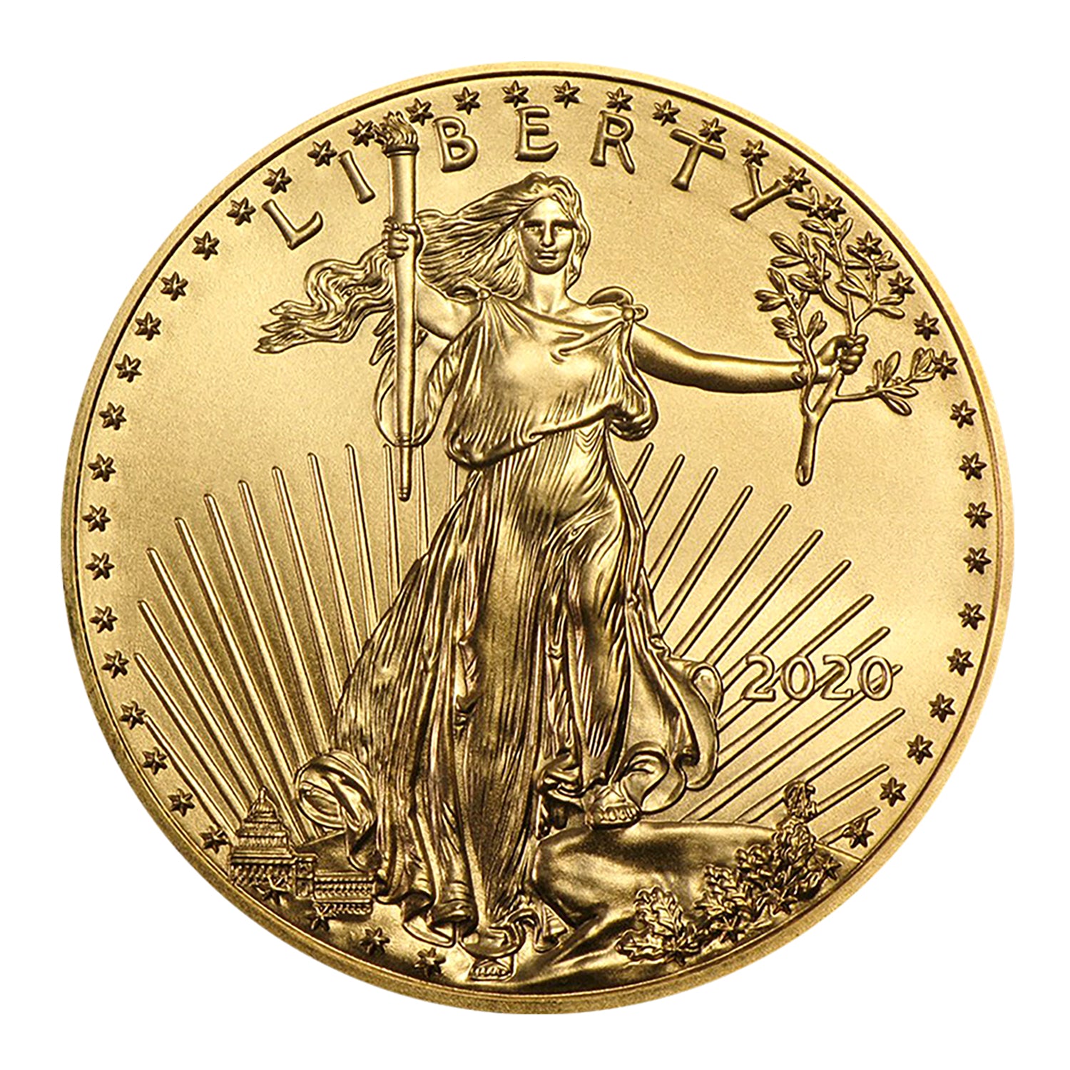 2020 $5 1/10 oz Gold American Eagle BU Brilliant Uncirculated