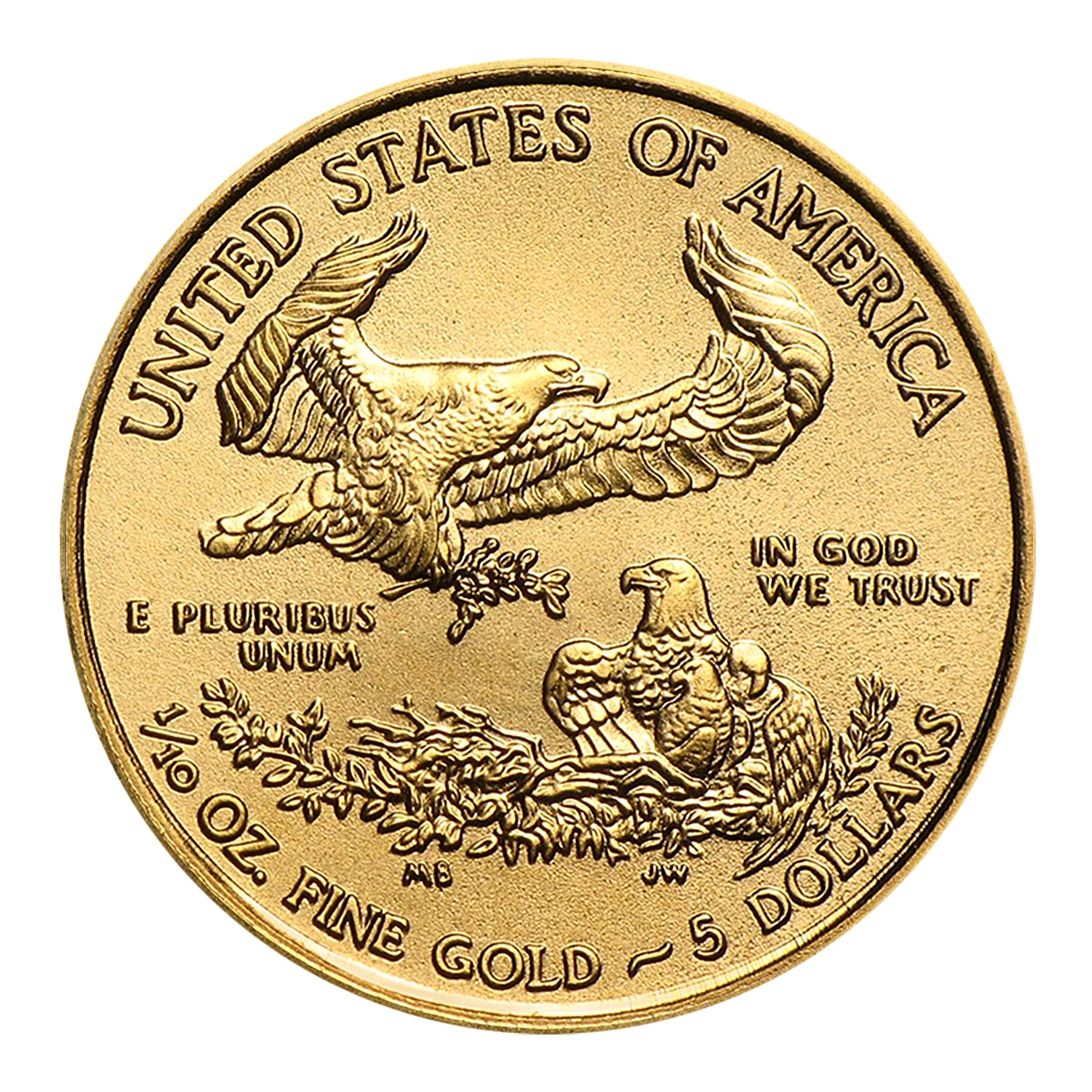 2020 $5 1/10 oz Gold American Eagle BU Brilliant Uncirculated