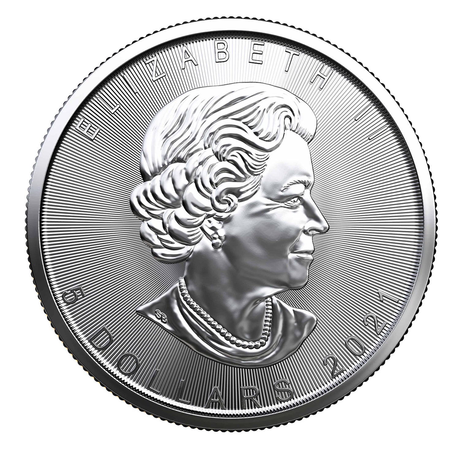 2021 $5 Canadian Maple Leaf - 1 Troy Ounce .9999 Silver BU