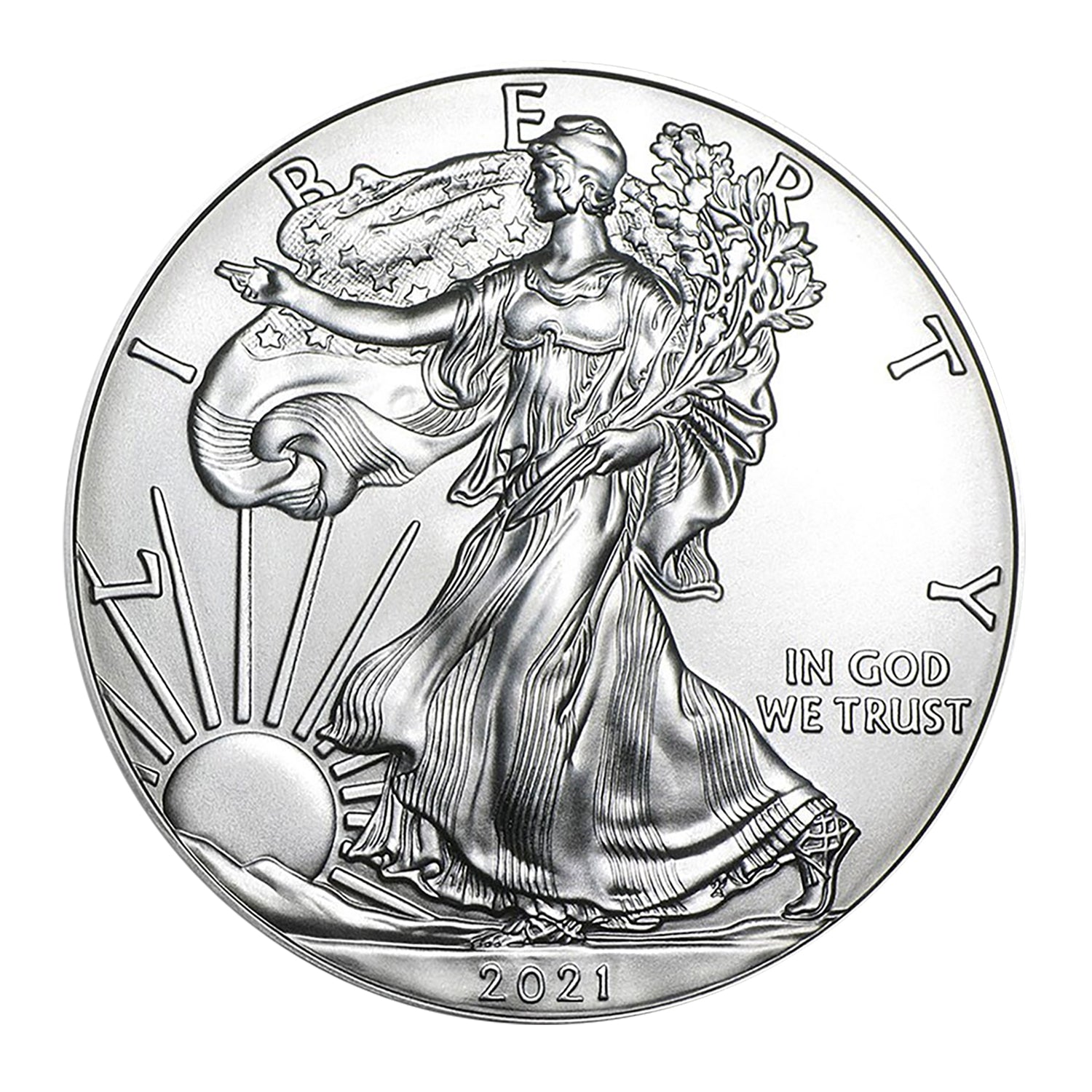 2021 $1 American Silver Eagle Coin In US Mint Gift Box