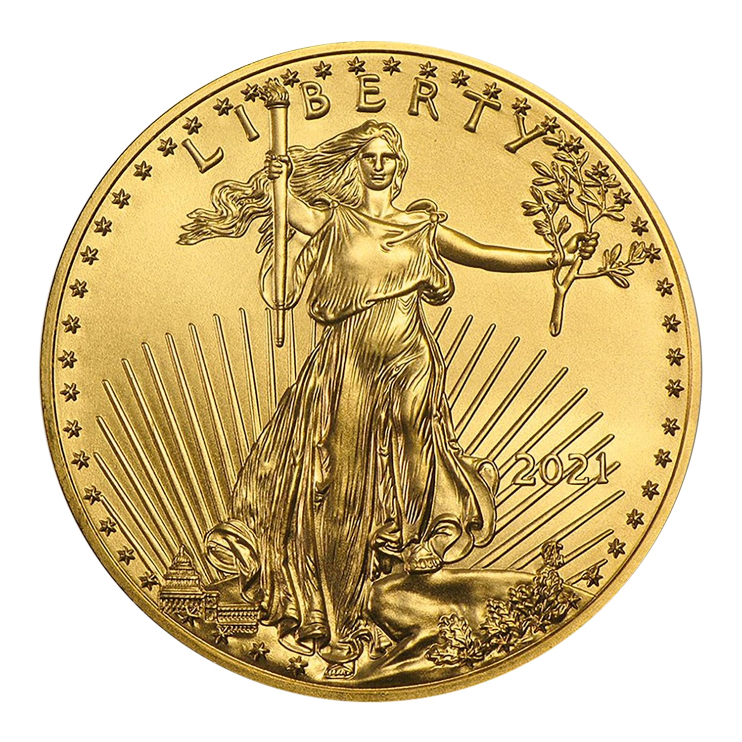 2021 $50 1 oz Gold American Eagle BU Brilliant Uncirculated - New Design