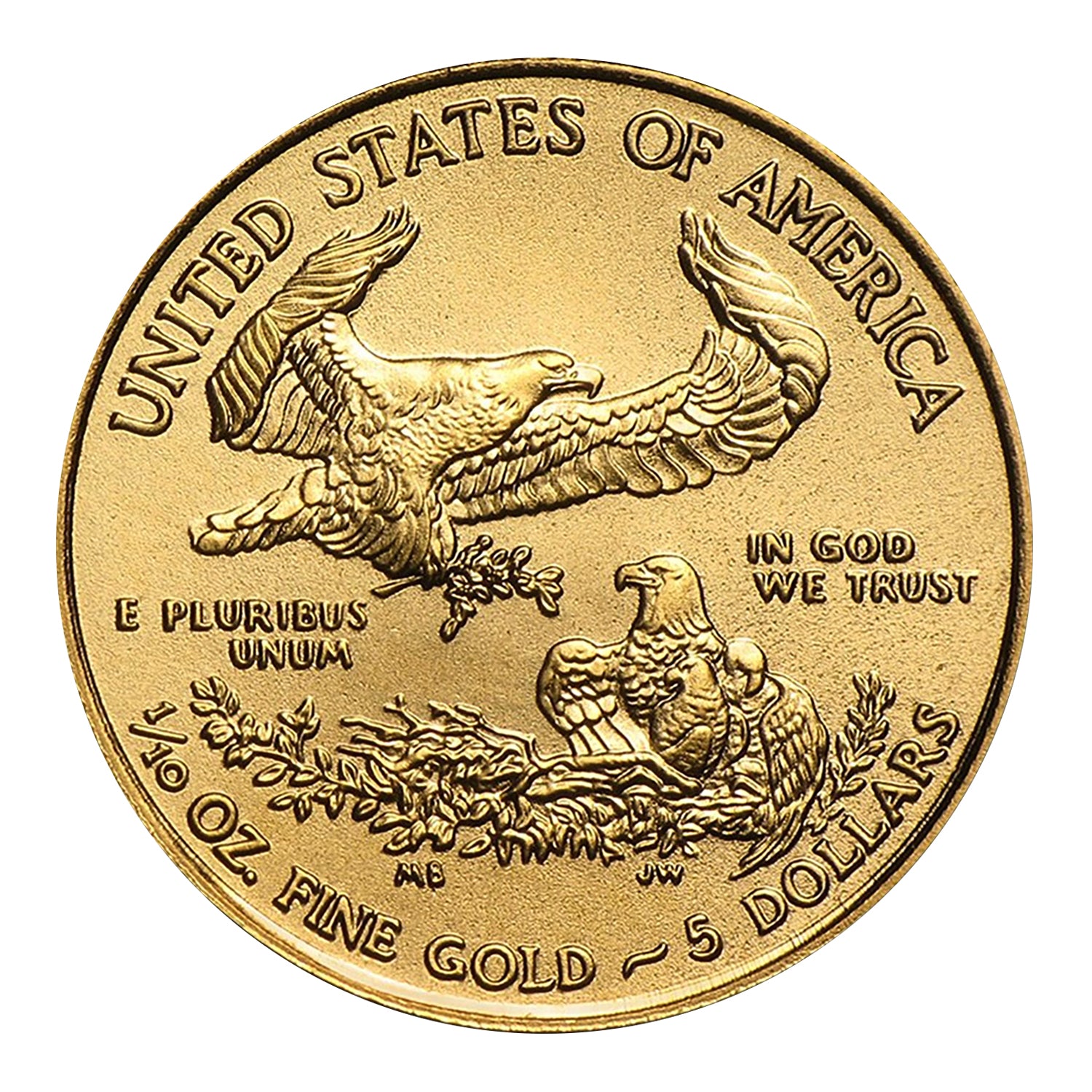 2021 $5 1/10 oz Gold American Eagle BU Brilliant Uncirculated TYPE 1