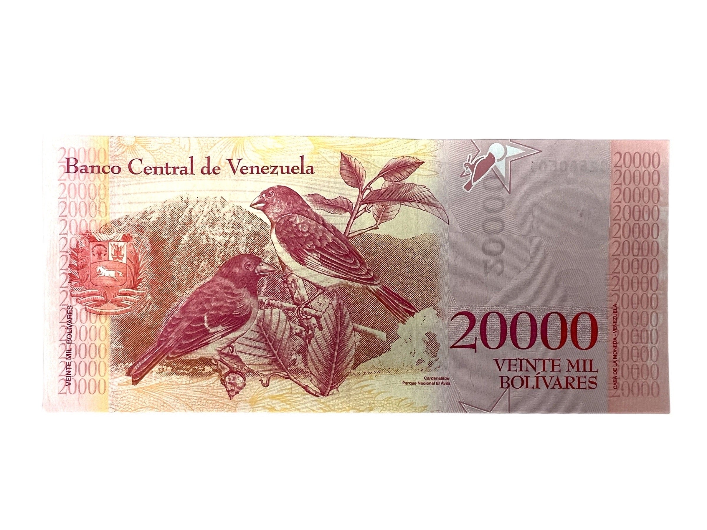 20,000 Bolivars Dated 2017 UNC Obv