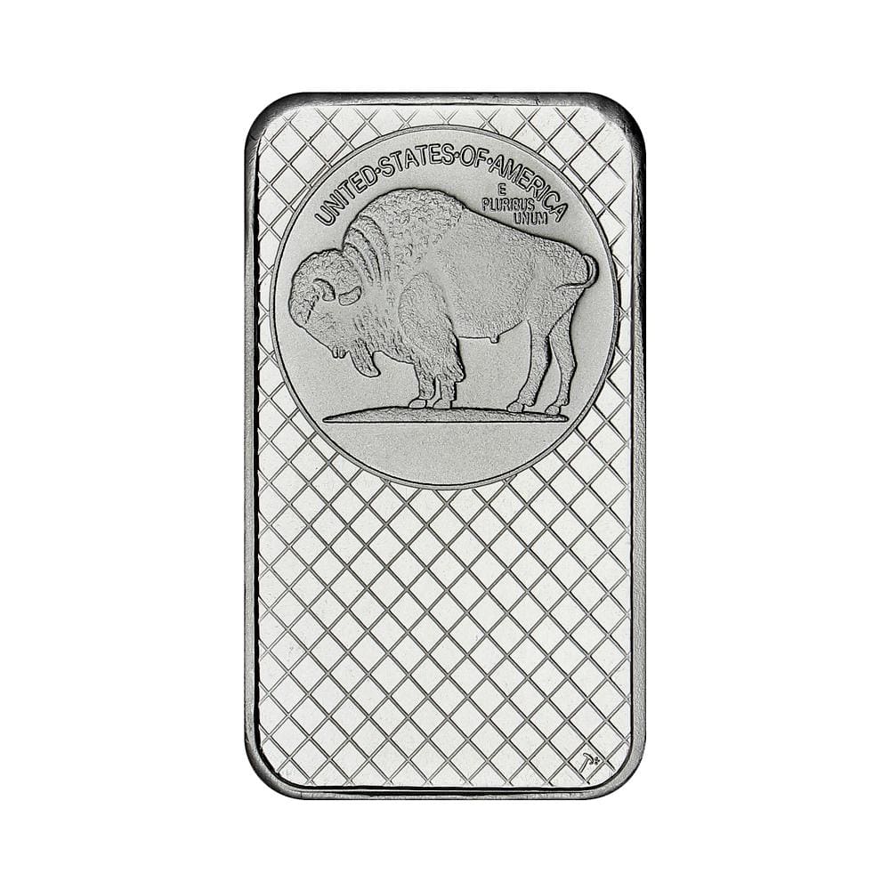 5 Ounce Silvertowne Mint .999 Silver Buffalo Bar