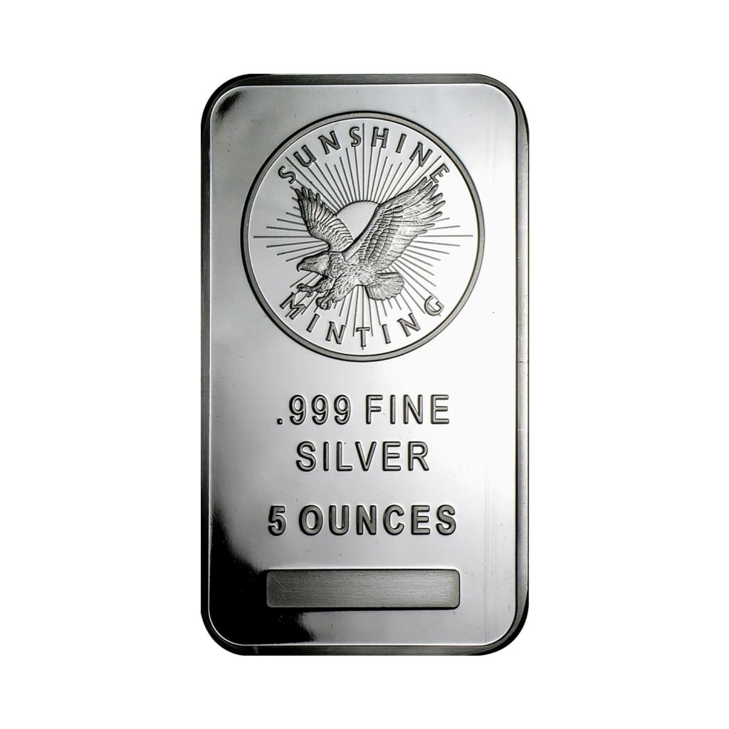 5 Ounce Sunshine Minting .999 Silver Eagle Bar