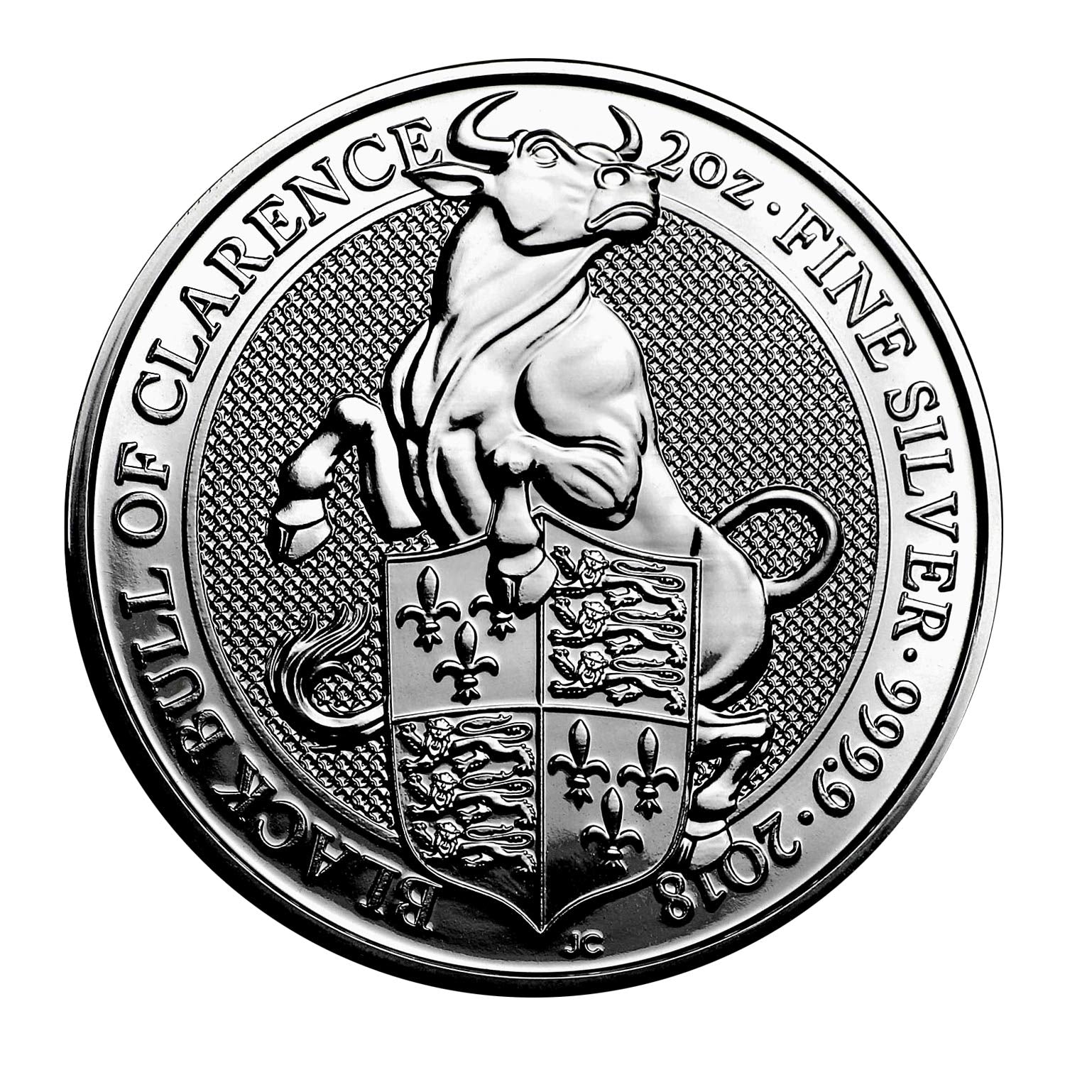 2018 Great Britain £5 2 oz .9999  Silver Queen's Beasts The Black Bull