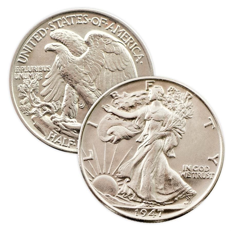 90% Silver Walking Liberty Half Dollar Brilliant Uncirculated BU