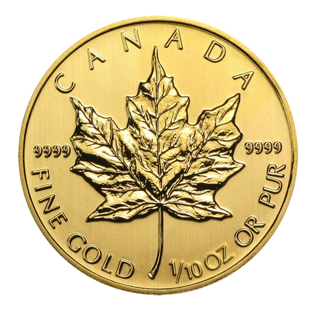 .9999 1/10 Ounce Gold Canadian Maple Leaf