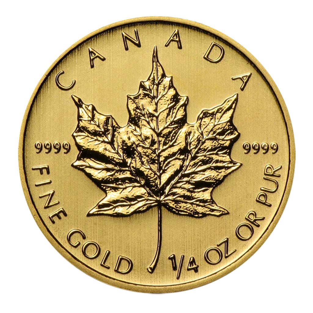 .9999 1/4 Ounce Gold Canadian Maple Leaf