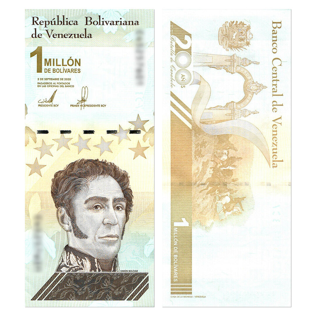 SALE - 1,000,000 Venezuela Bolivar Soberano Banknote UNCIRCULATED Dated 2020 (One Million) - BUNDLE OF 100