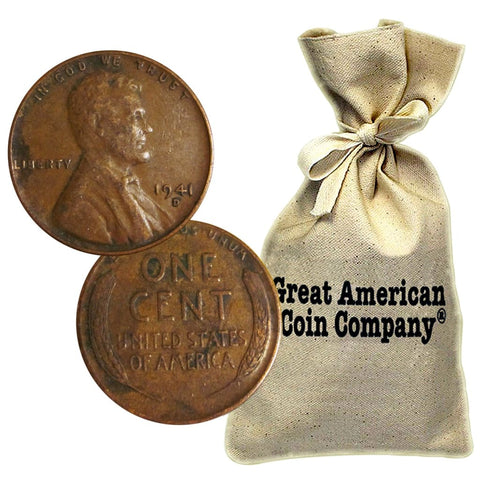 Wheat Cents - Pre-1940's - (Roll of 50 Coins) - Monarch Precious