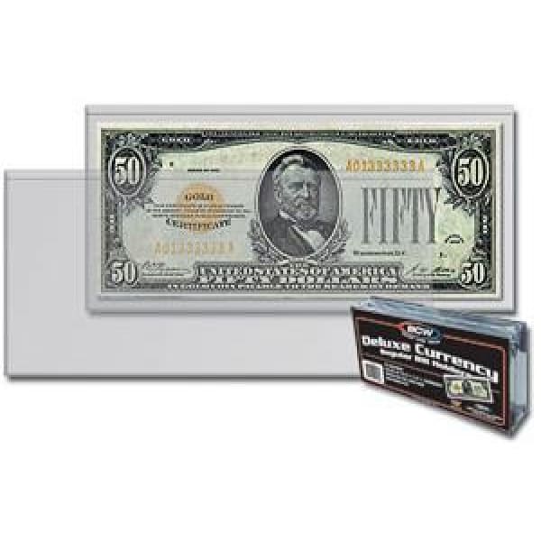 Deluxe BCW Regular Semi-Rigid Currency Banknote Holder