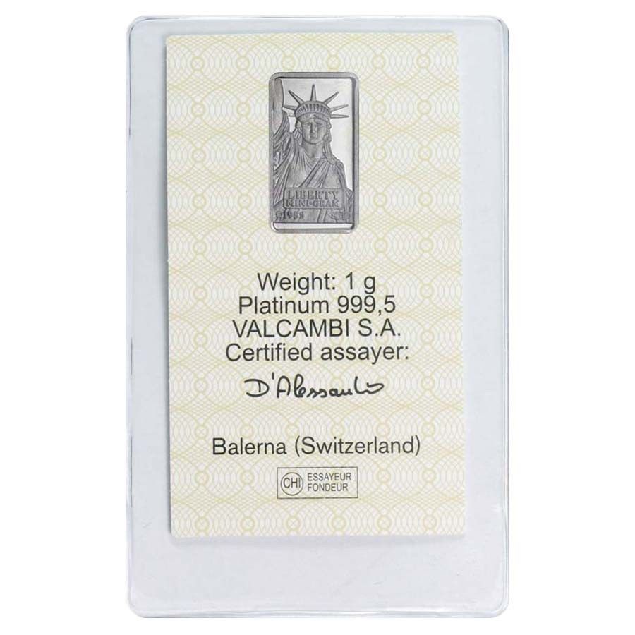 1 Gram .9995 Platinum Bar - Credit Suisse