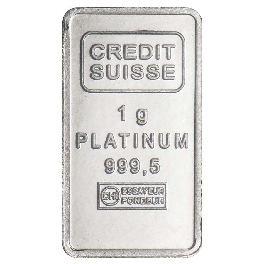 1 Gram .9995 Platinum Bar - Credit Suisse