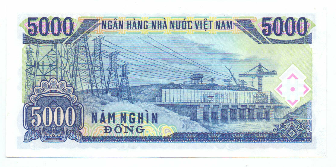 5,000 Vietnamese Dong Banknote 1991 VND Uncirculated